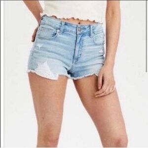 AEO American Eagle Outfitters Shorts Women 0 Lace Exposed Pocket Hi-Rise Shortie